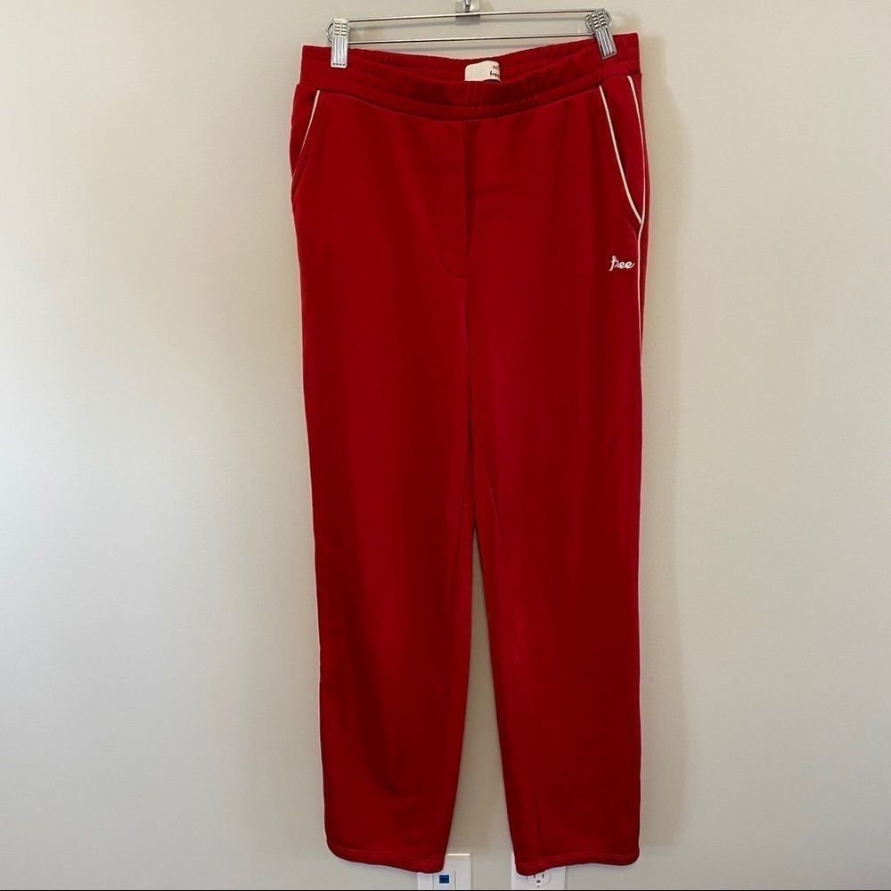 Aritzia Wilfred Free Shimada  Red Track Pants - Picture 3 of 11